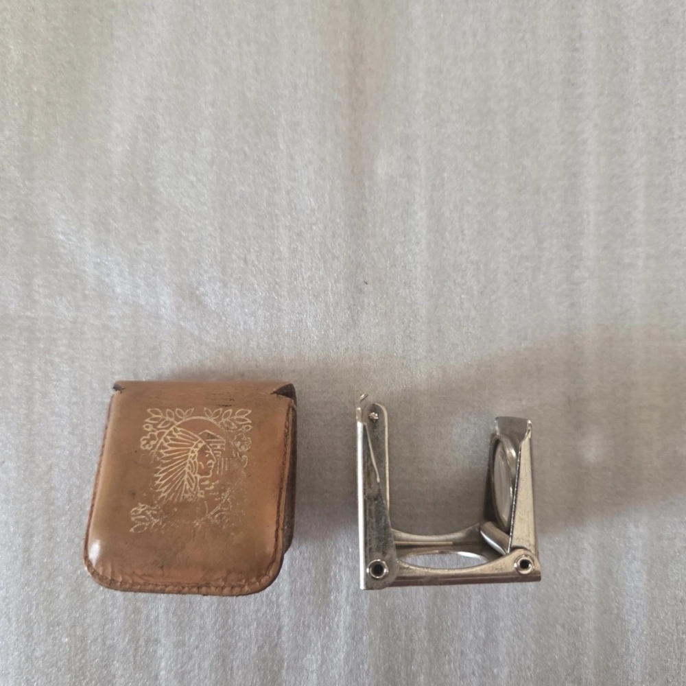 Vintage German Folding Spring Loupe Jeweler Magnifying Glass & Case - Picture 2 of 9